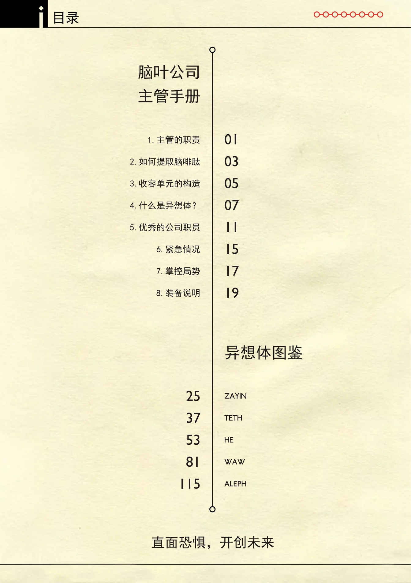 脑叶公司设定集 第2页设定图